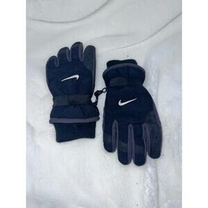 Nike Youth Black Winter Gloves Fleece Lined‎ Adjustable Wrist Kids